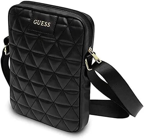 Guess Torba 10" Quilted Tablet Bag Black - GUTB10QLBK