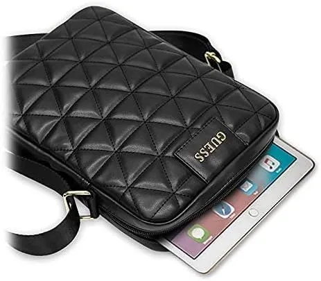 Guess Torba 10" Quilted Tablet Bag Black - GUTB10QLBK