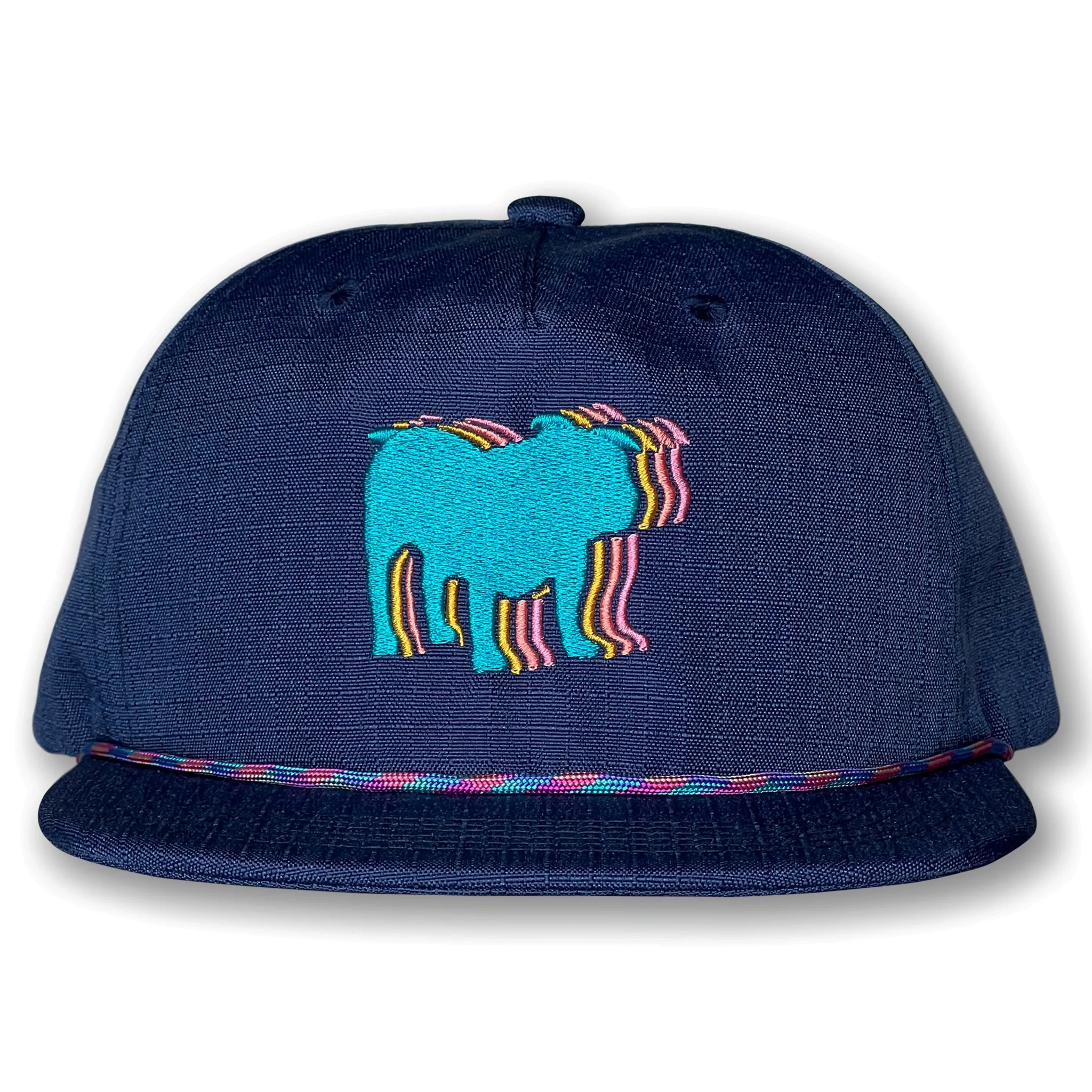 Harpua Rope Hat / Navy Ripstop Nylon with Capri Bulldog