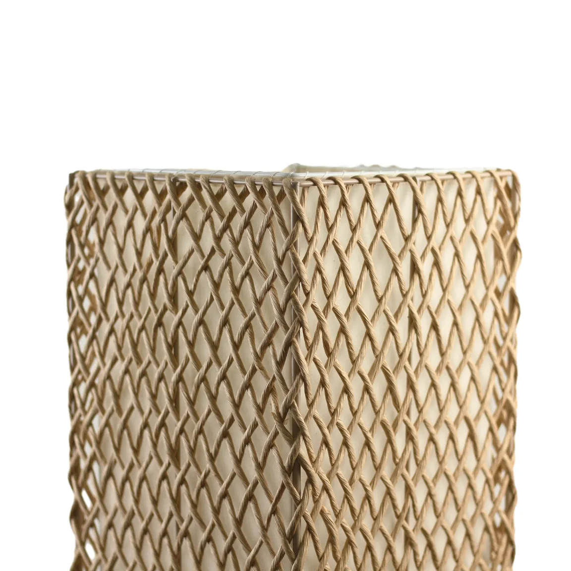 Heliolux Khaki Paper Rope and Linen Modern Costal Floor Lamp