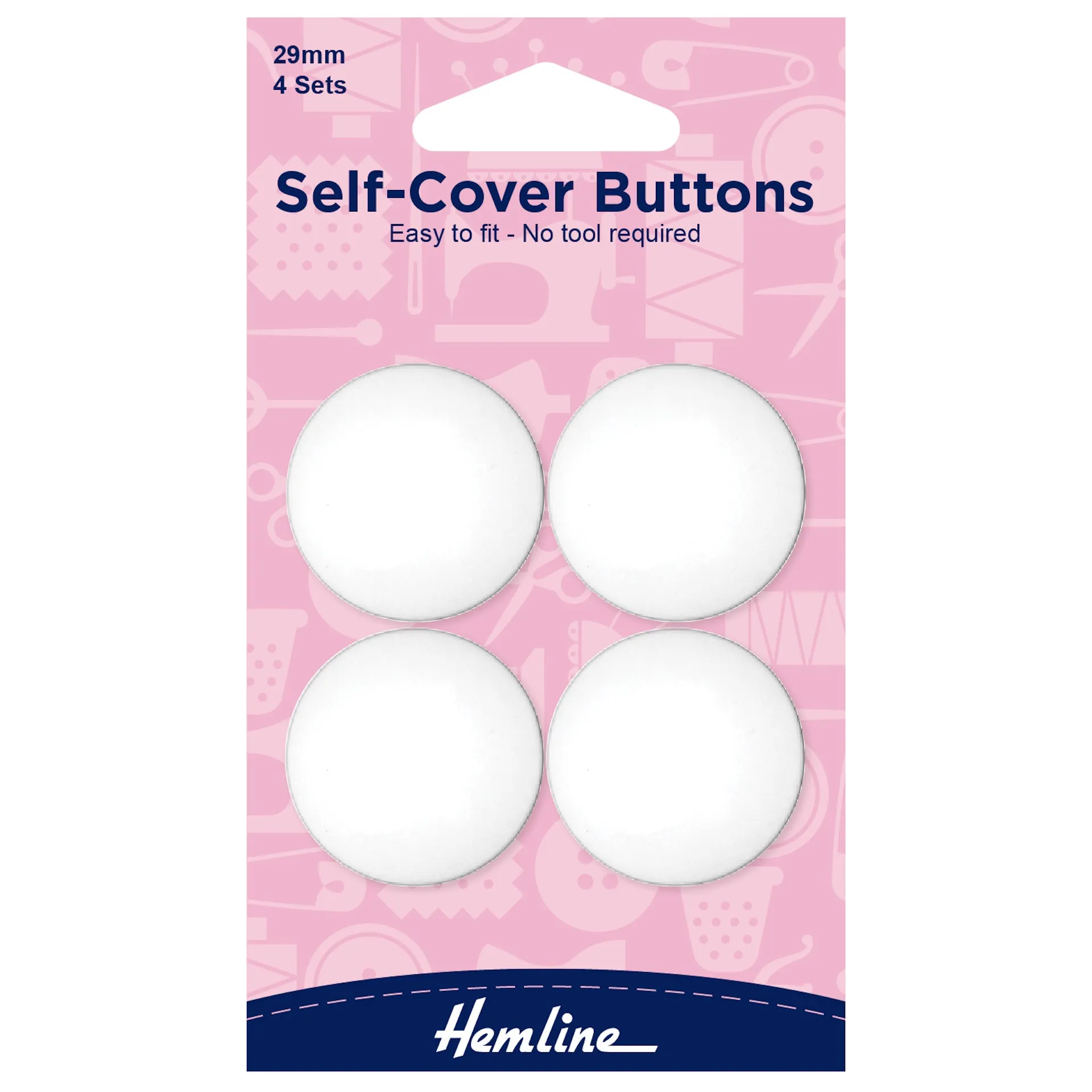 Hemline Buttons: Self-Cover: Nylon