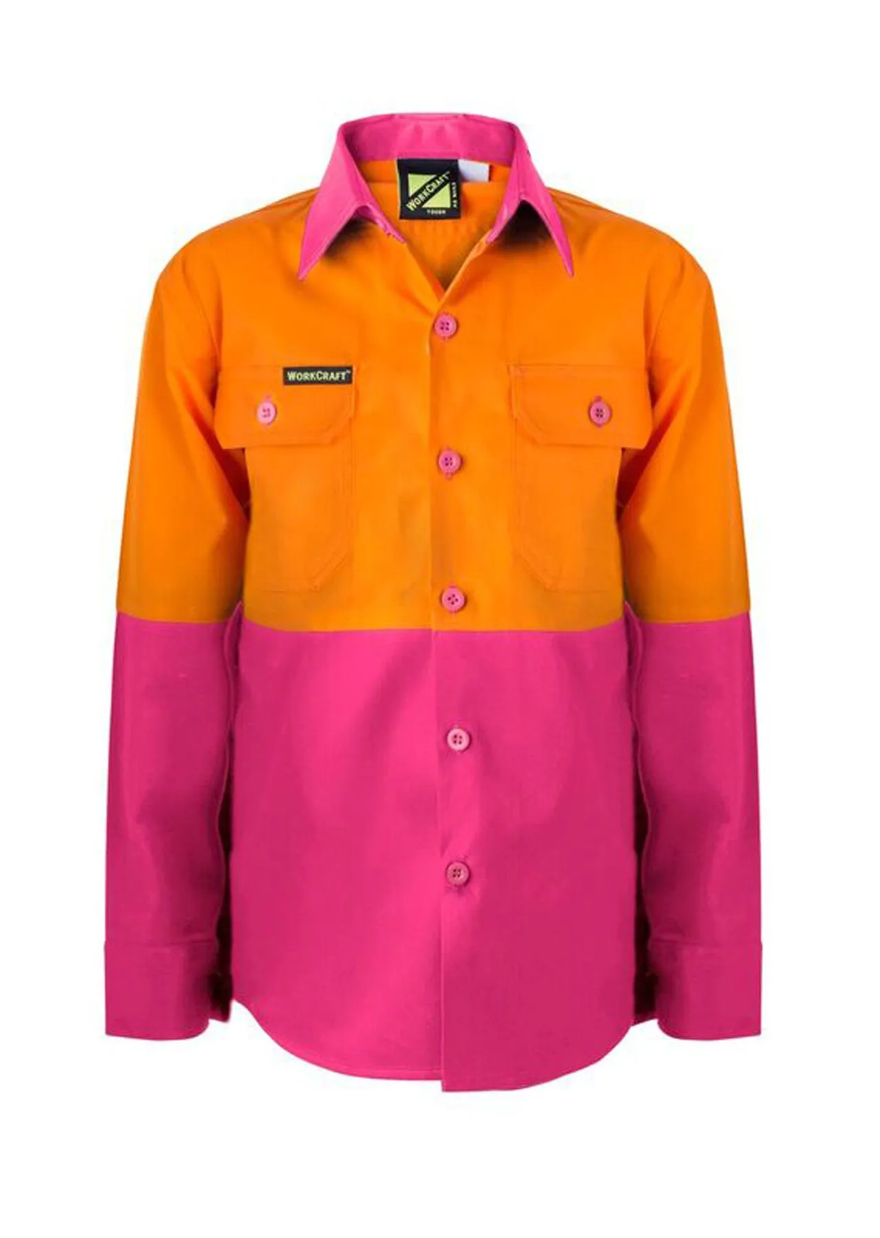 Hi Vis Kids Lightweight Long Sleeve Cotton Drill Shirt (NC-WSK127)