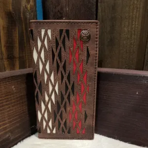 Hooey "Chapawee" Leather Aztec Print Rodeo Wallet