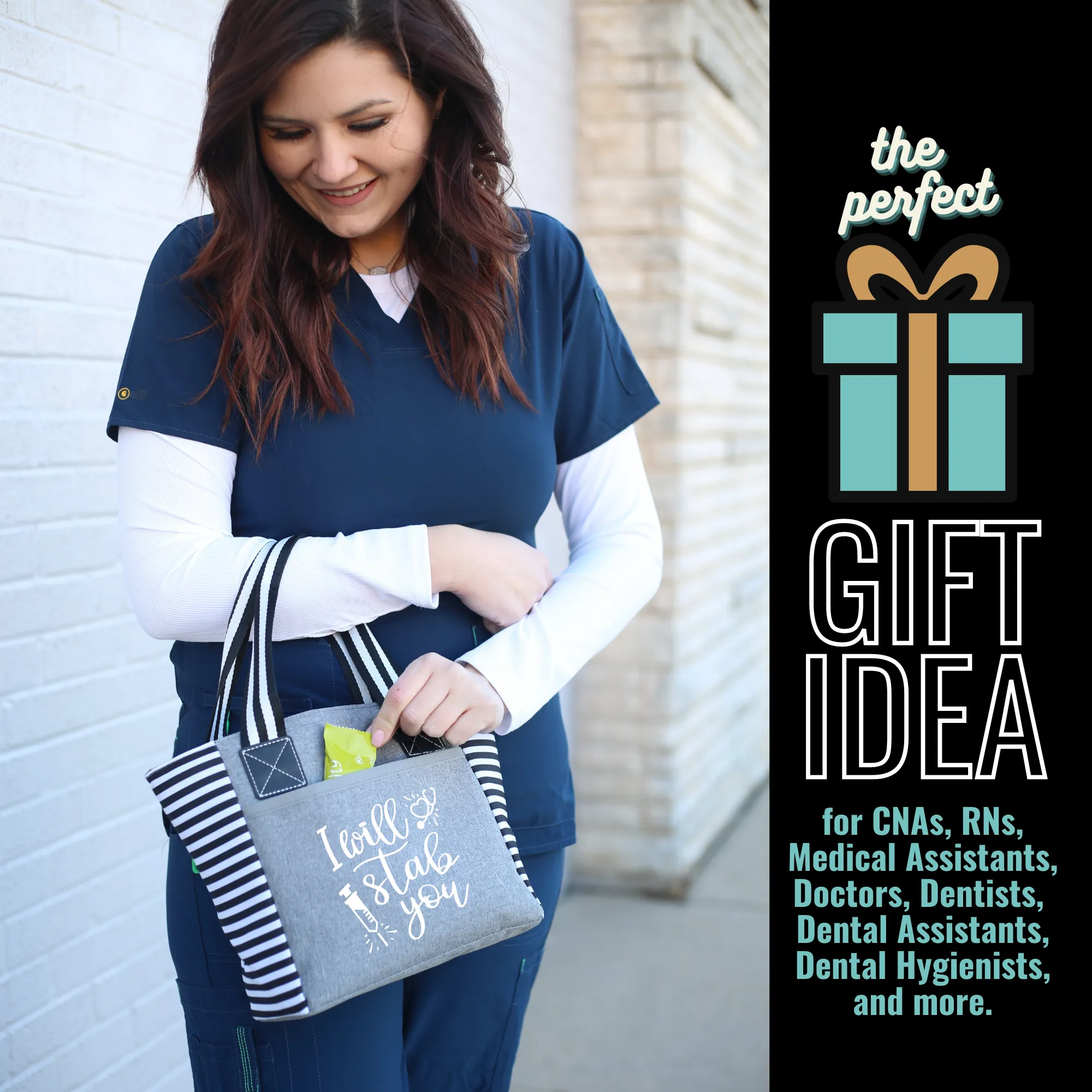 I Will Stab You Kaylee Gray Tote Bag for Medical Workers - Outlet Deal Utah