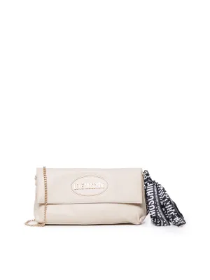 Ivory Adjustable Shoulder Bag with Scarf