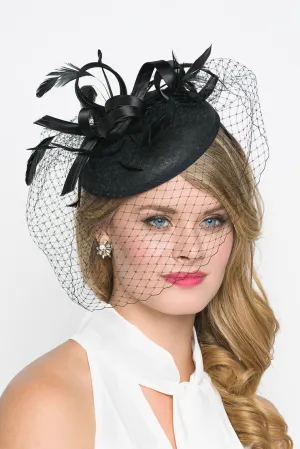 Juliet Felt Fascinator - Black