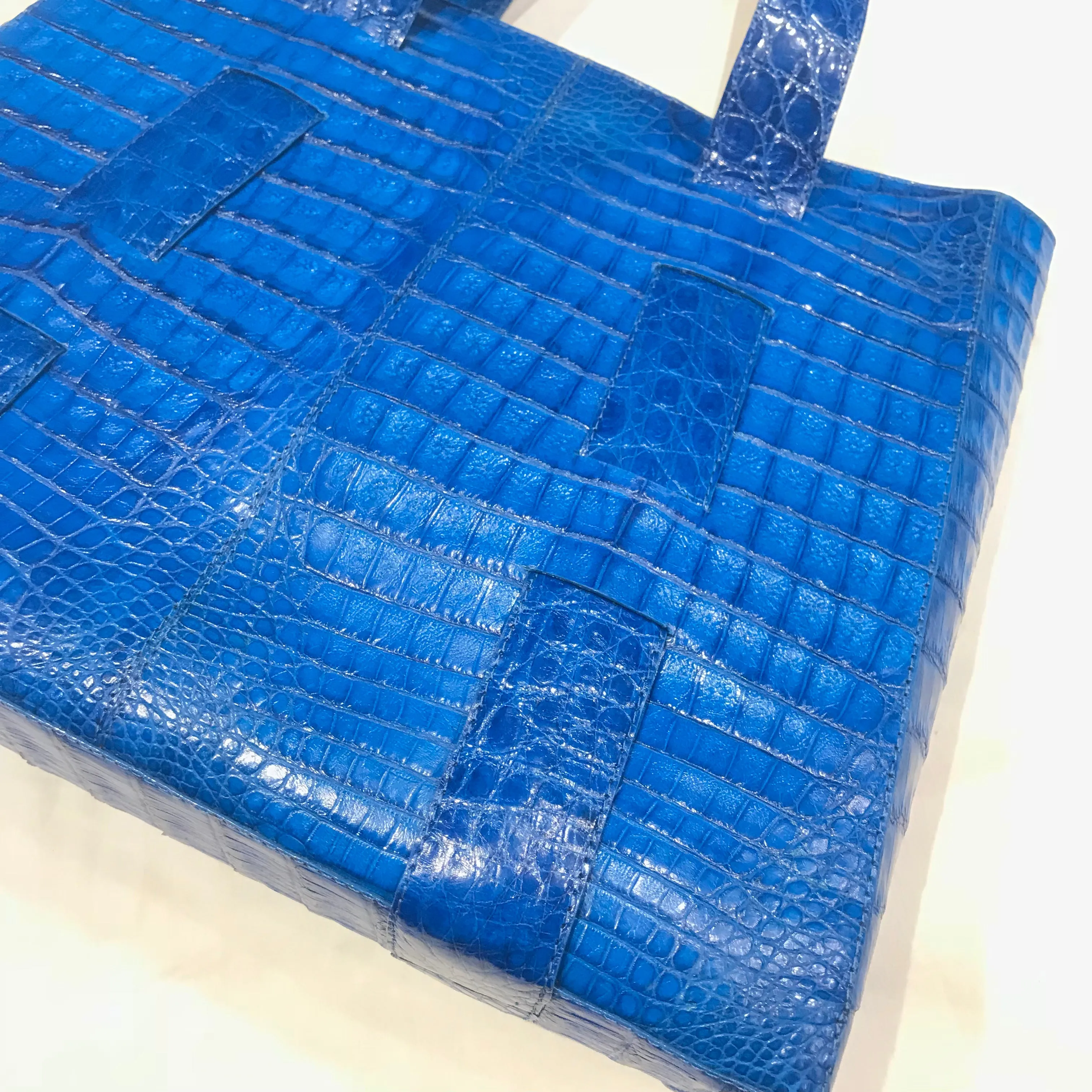 Kashani Baby Blue All Over Alligator Purse Handbag