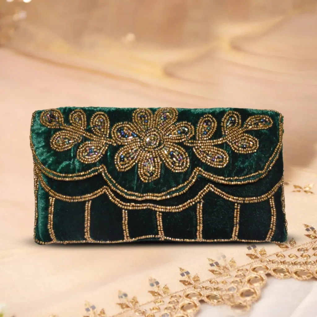 Khawaish Emerald Flap Bag