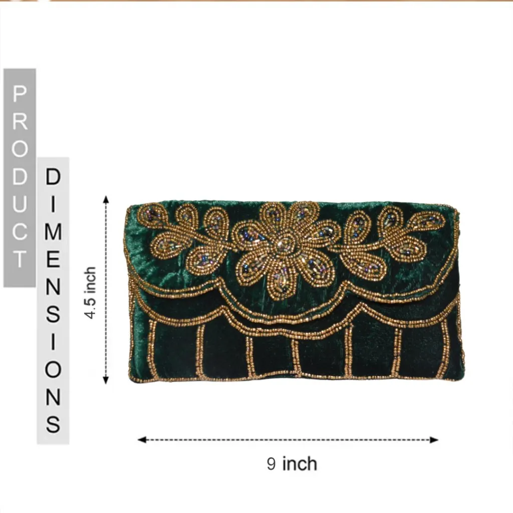 Khawaish Emerald Flap Bag