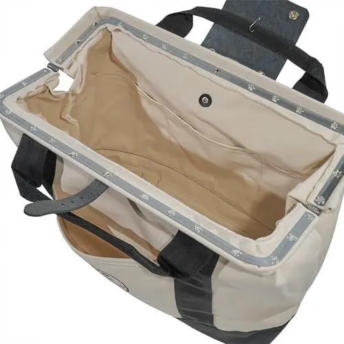 Klein Tools: Natural Canvas Tool Bag, Heavy Duty, Reinforced Leather Bottom