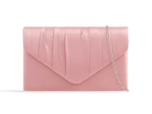 Koko Blossom Pink Satin Clutch Bag