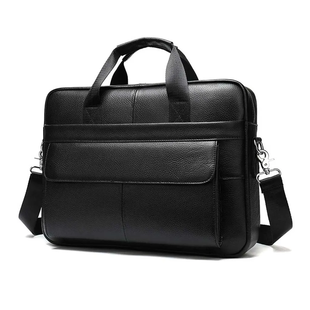 Laptop iPad Leather Bag Trend Black