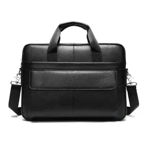 Laptop iPad Leather Bag Trend Black