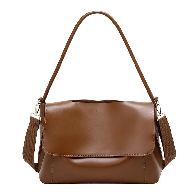 Large-Capacity Leather Shoulder Bag