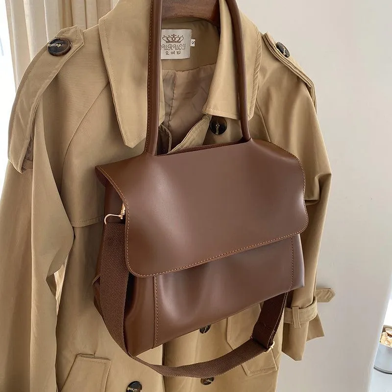 Large-Capacity Leather Shoulder Bag