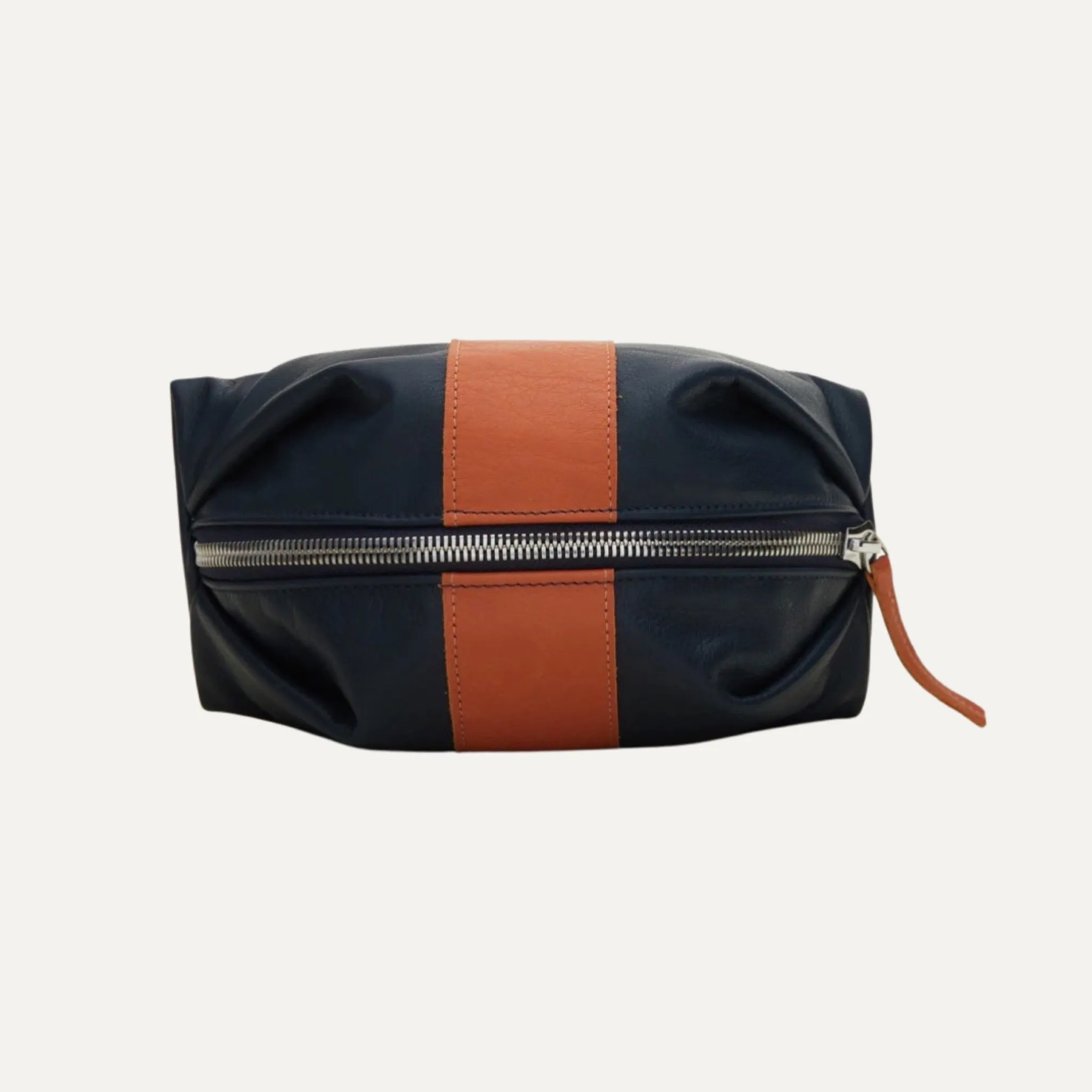 Large Travel Pouch | Navy   Orange "The Timberlake"