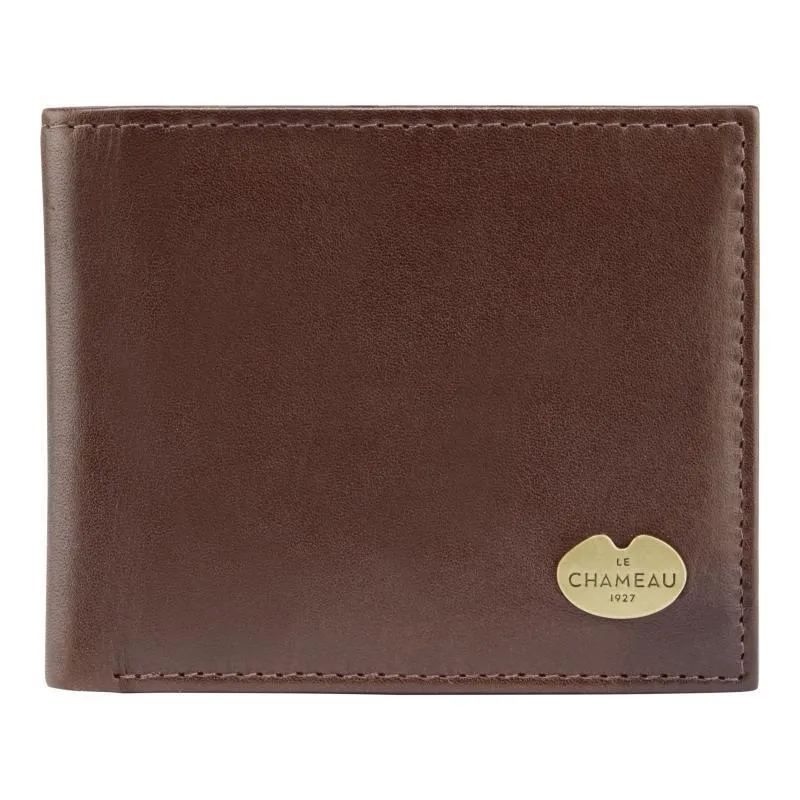 Le Chameau Bifold Leather Mens Wallet - Marron Fonce