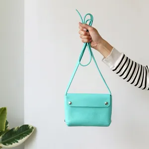 Leather handbag BIO mint