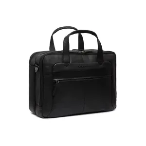 Leather Laptop Bag Black Ryan