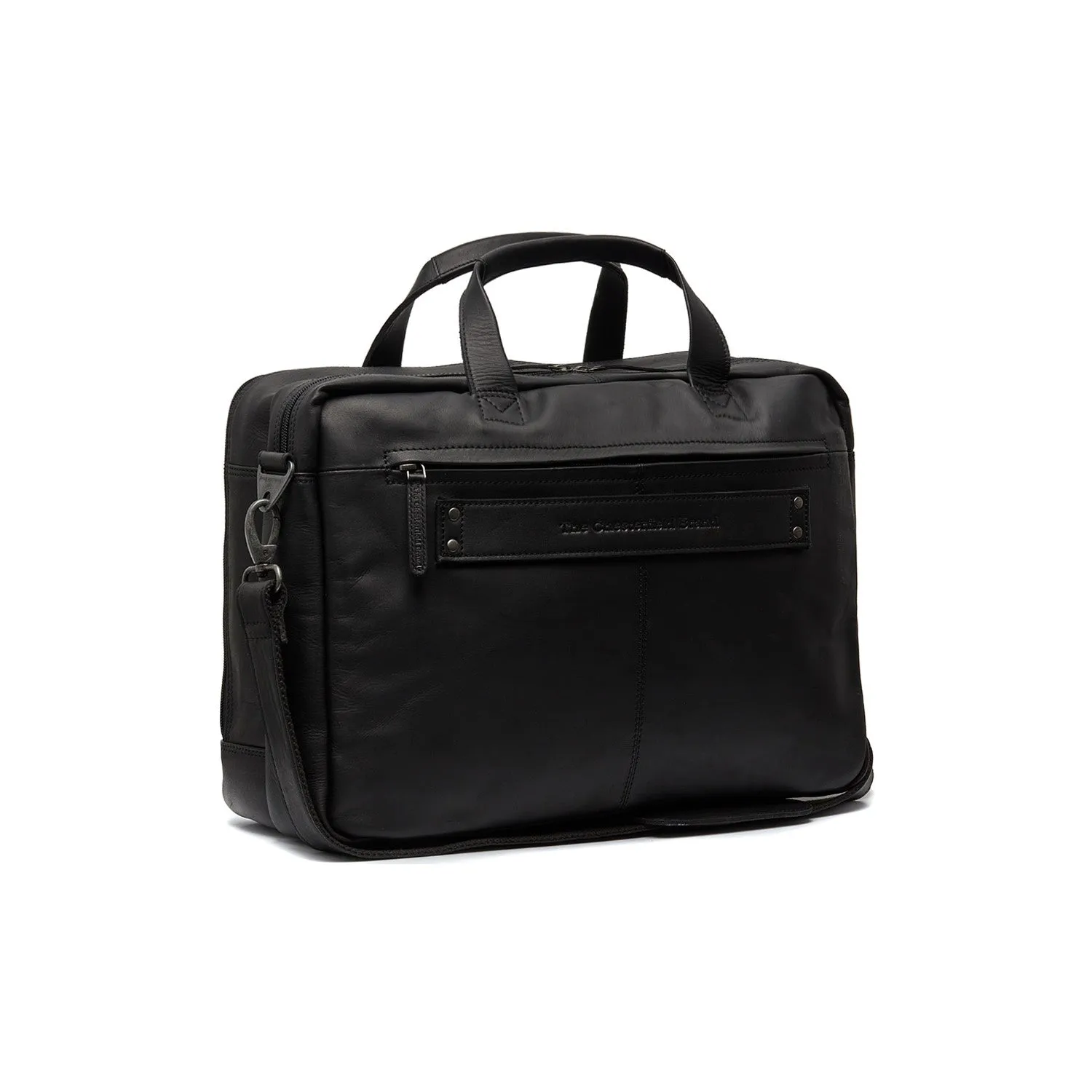 Leather Laptop Bag Black Ryan