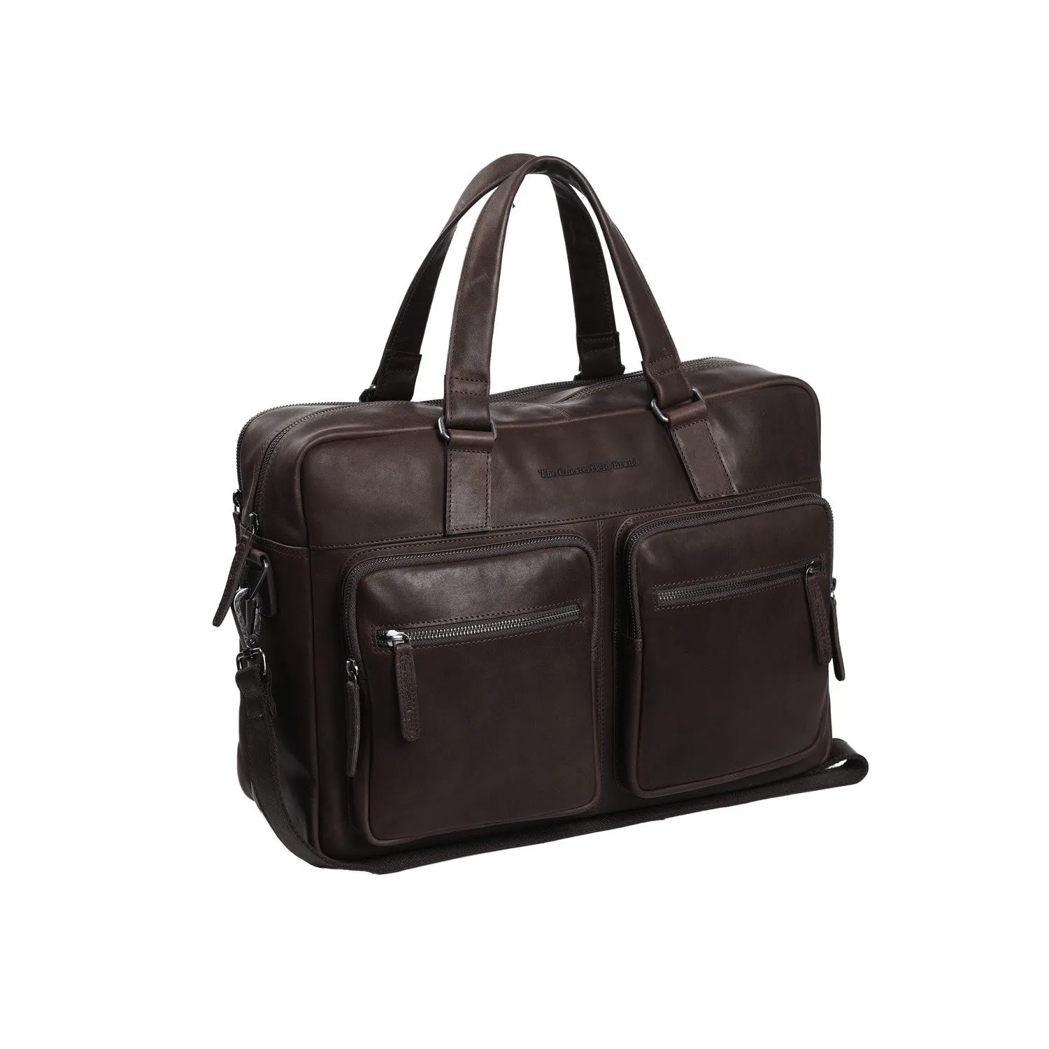 Leather Laptop Bag Brown Misha