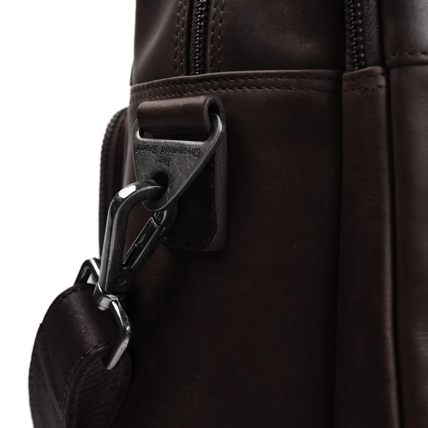 Leather Laptop Bag Brown Misha