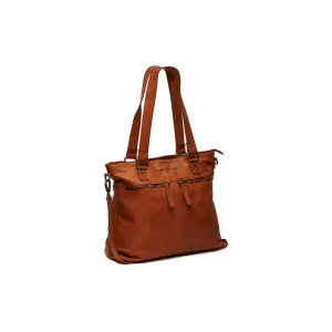 Leather Shopper Cognac Rome