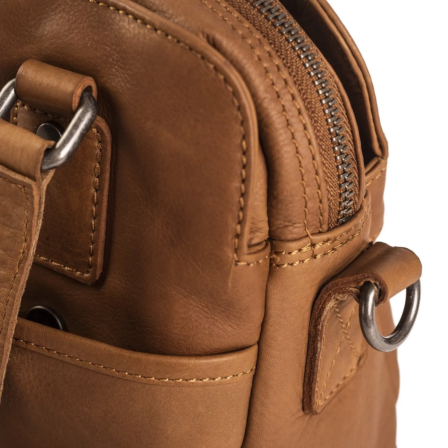 Leather Shoulder Bag Cognac Bilbao