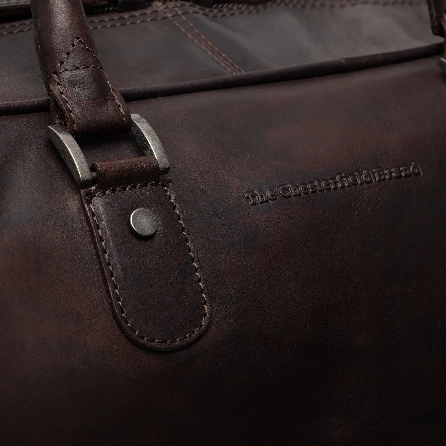 Leather Trolley Travelbag Brown Jayven