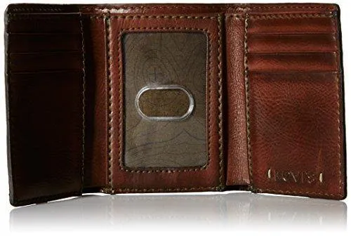 Levi's Men's Trifold Wallet-Sleek and Slim