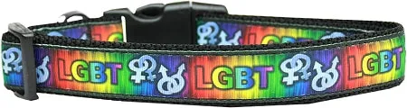 Lgbt Nylon Dog Collar Sm