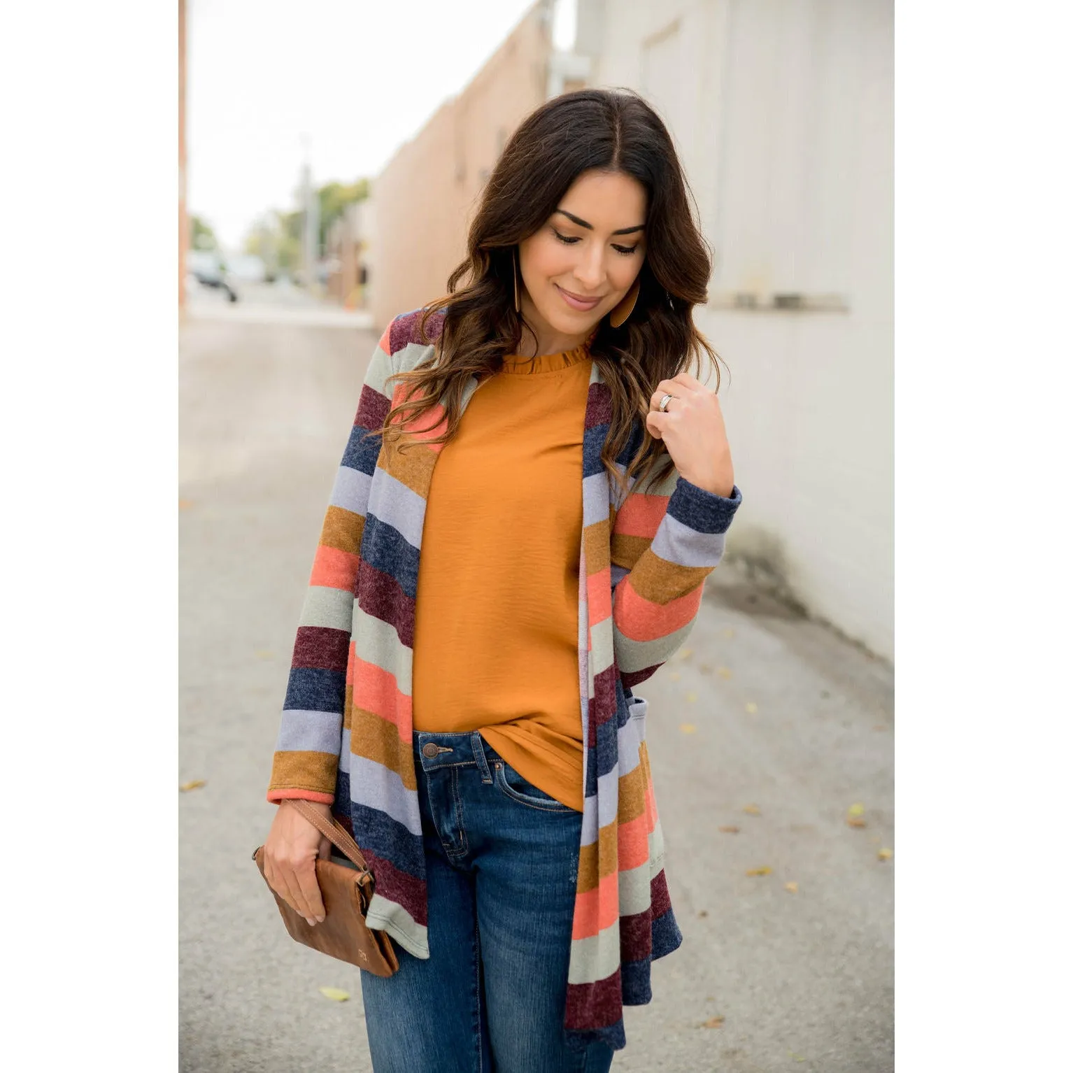 Lightweight Color Blocked Cardigan