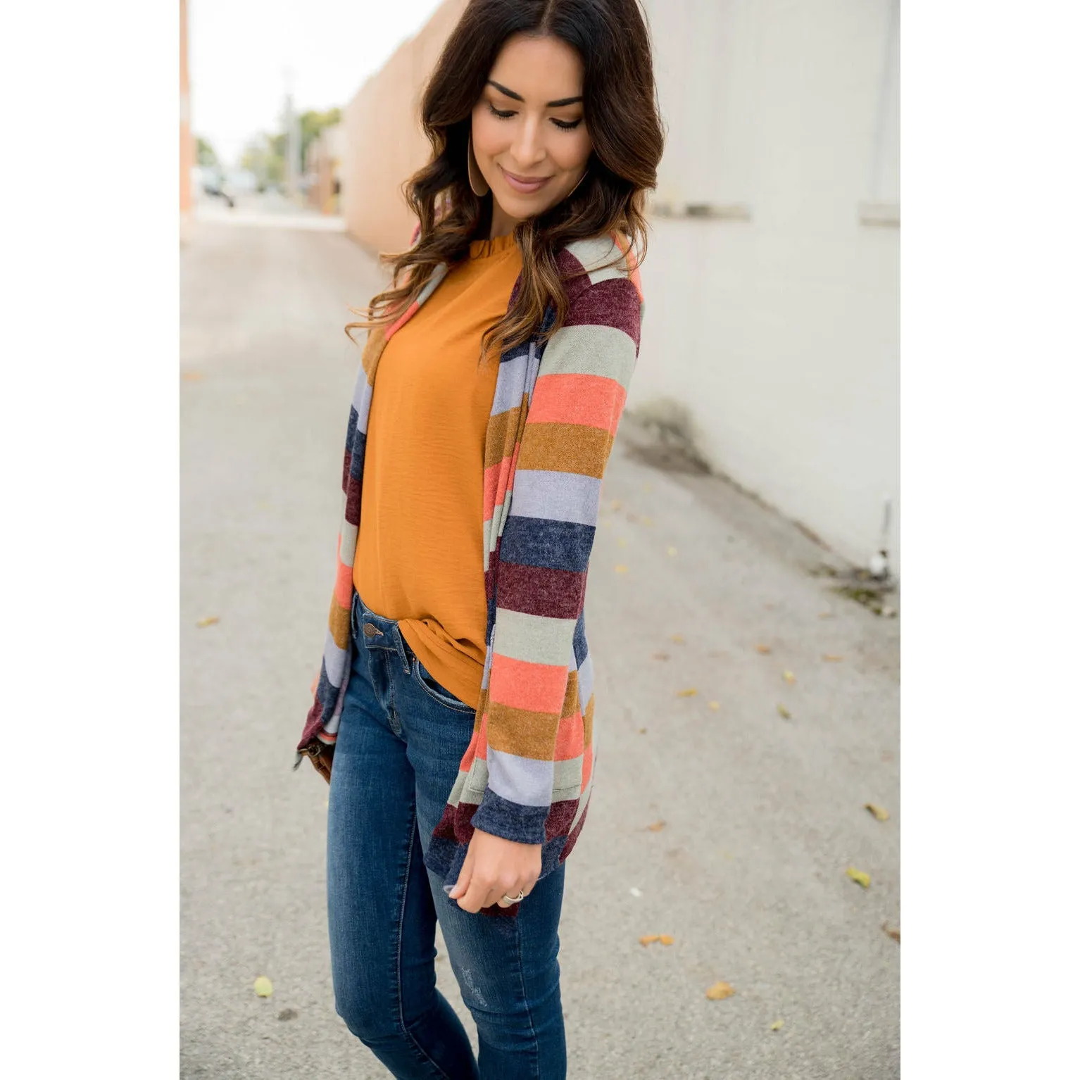 Lightweight Color Blocked Cardigan