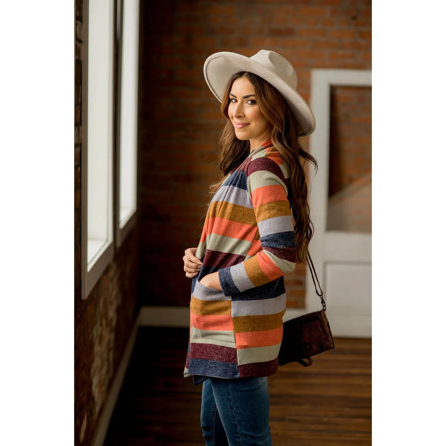 Lightweight Color Blocked Cardigan