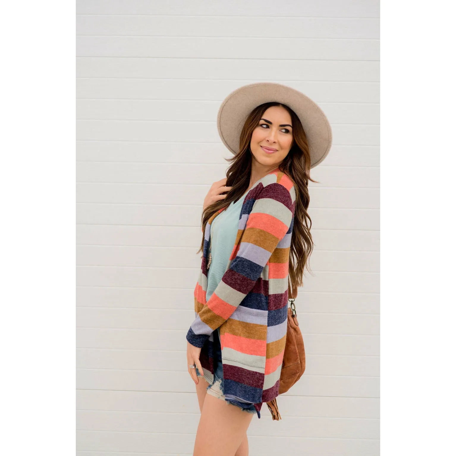 Lightweight Color Blocked Cardigan