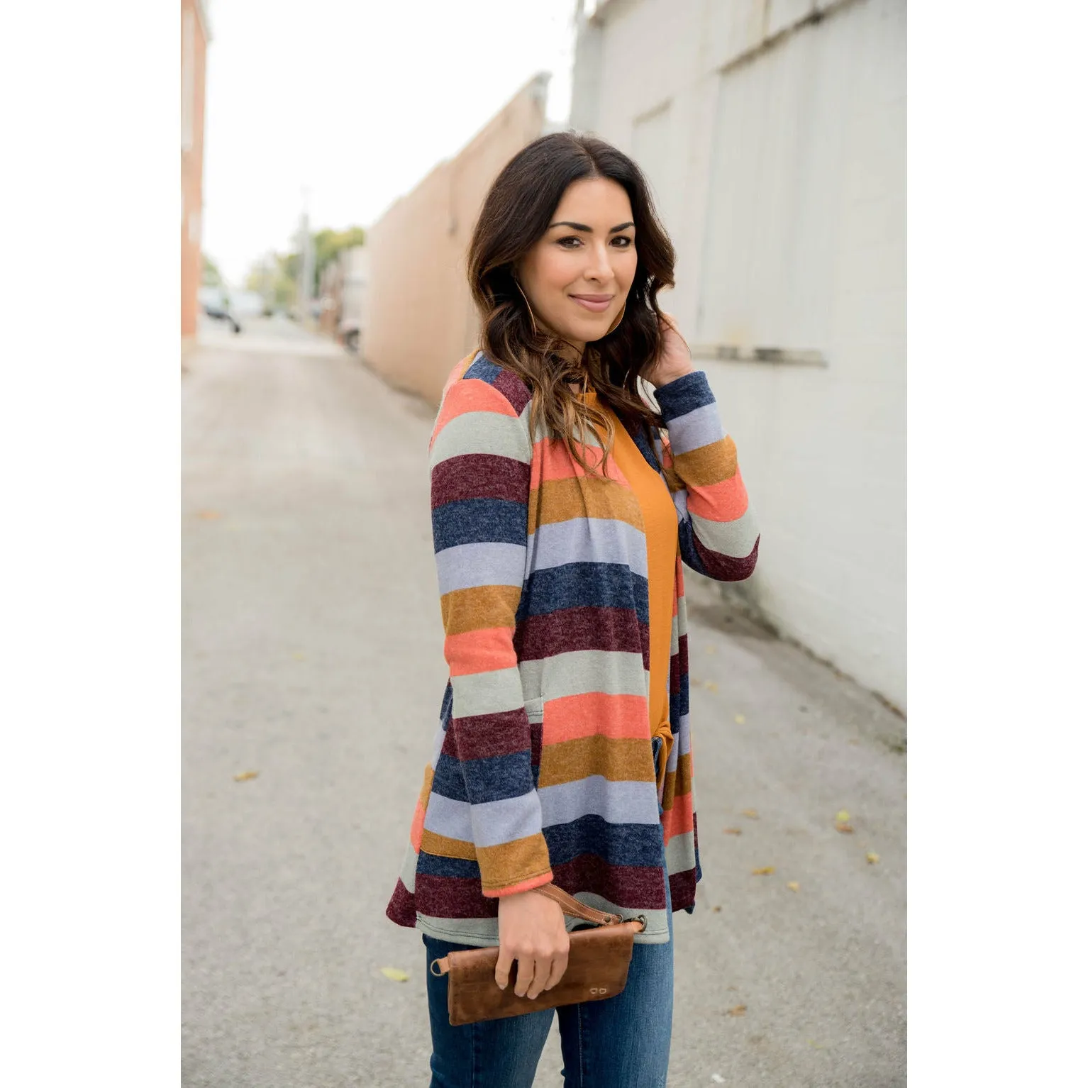 Lightweight Color Blocked Cardigan