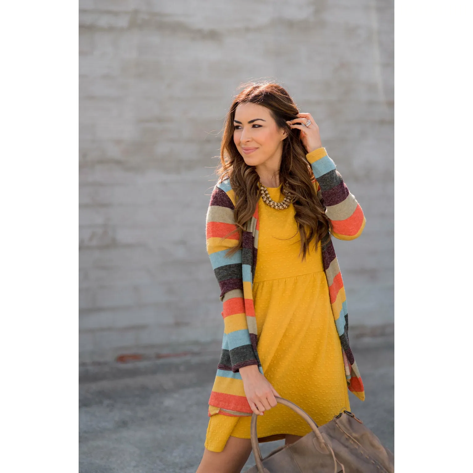 Lightweight Color Blocked Cardigan