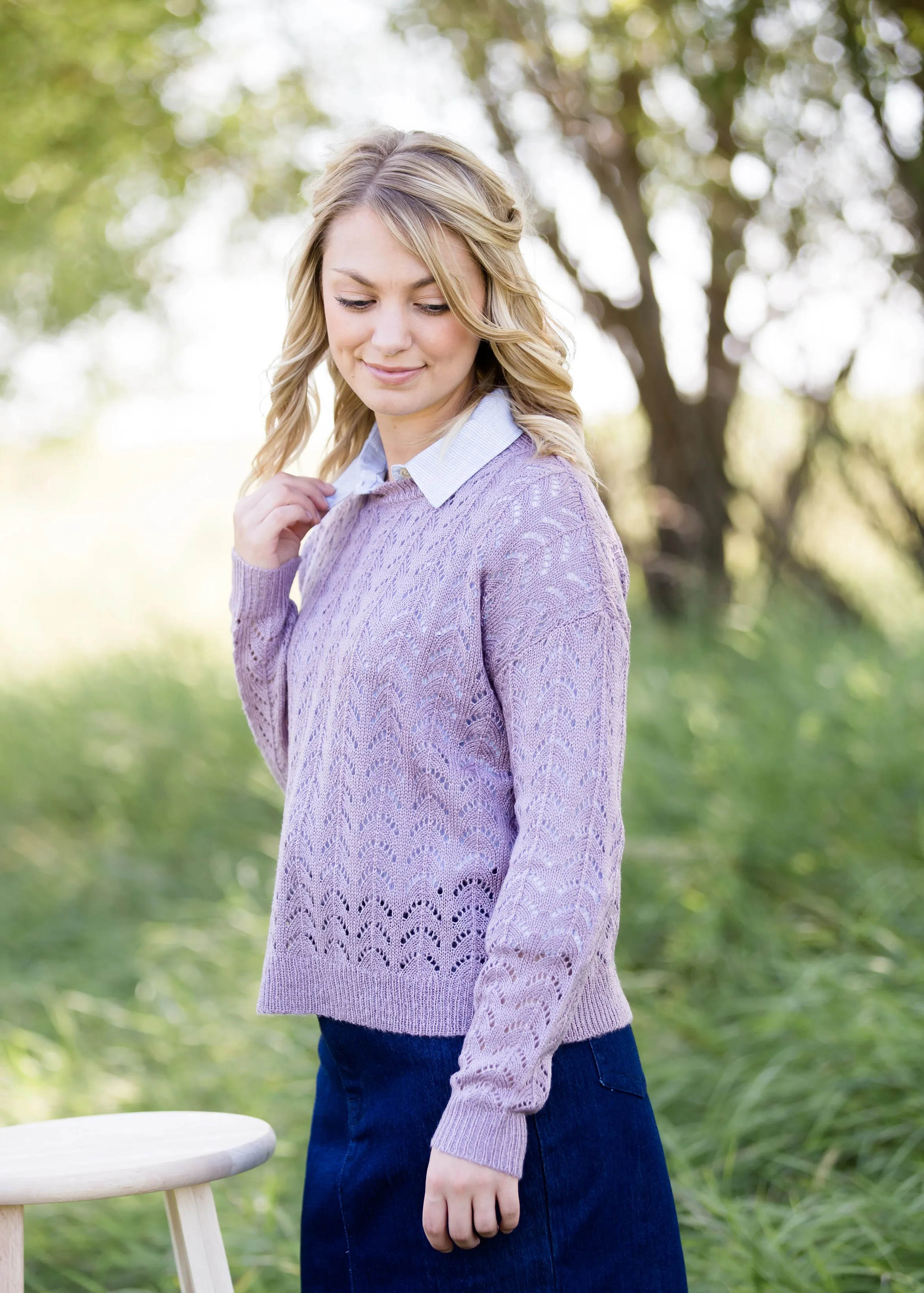 Lightweight Crochet Knit Sweater