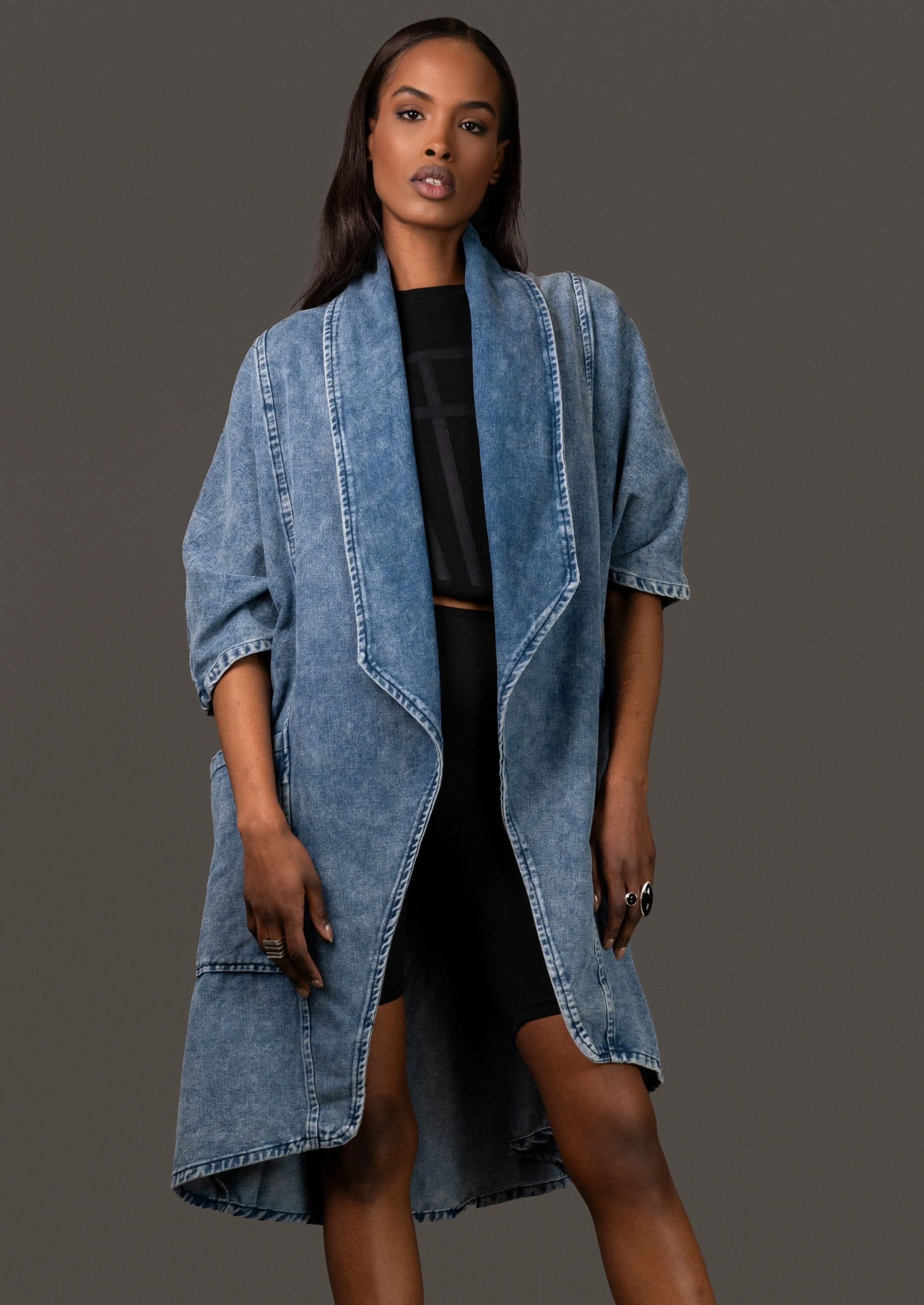 Lightweight Denim Cardigan