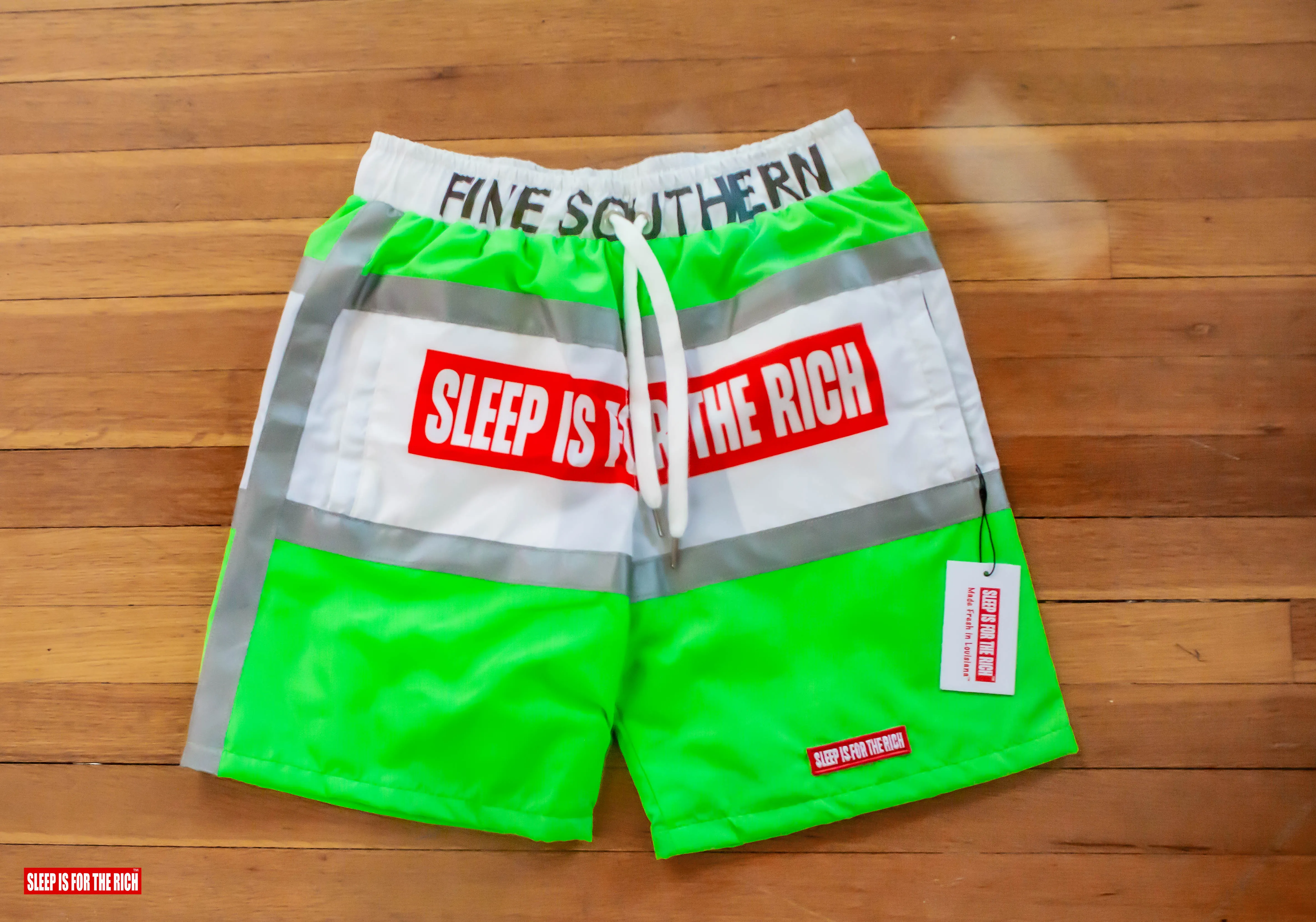 (LIME) 3M REFLECTIVE WINDBREAKER SHORT SETS