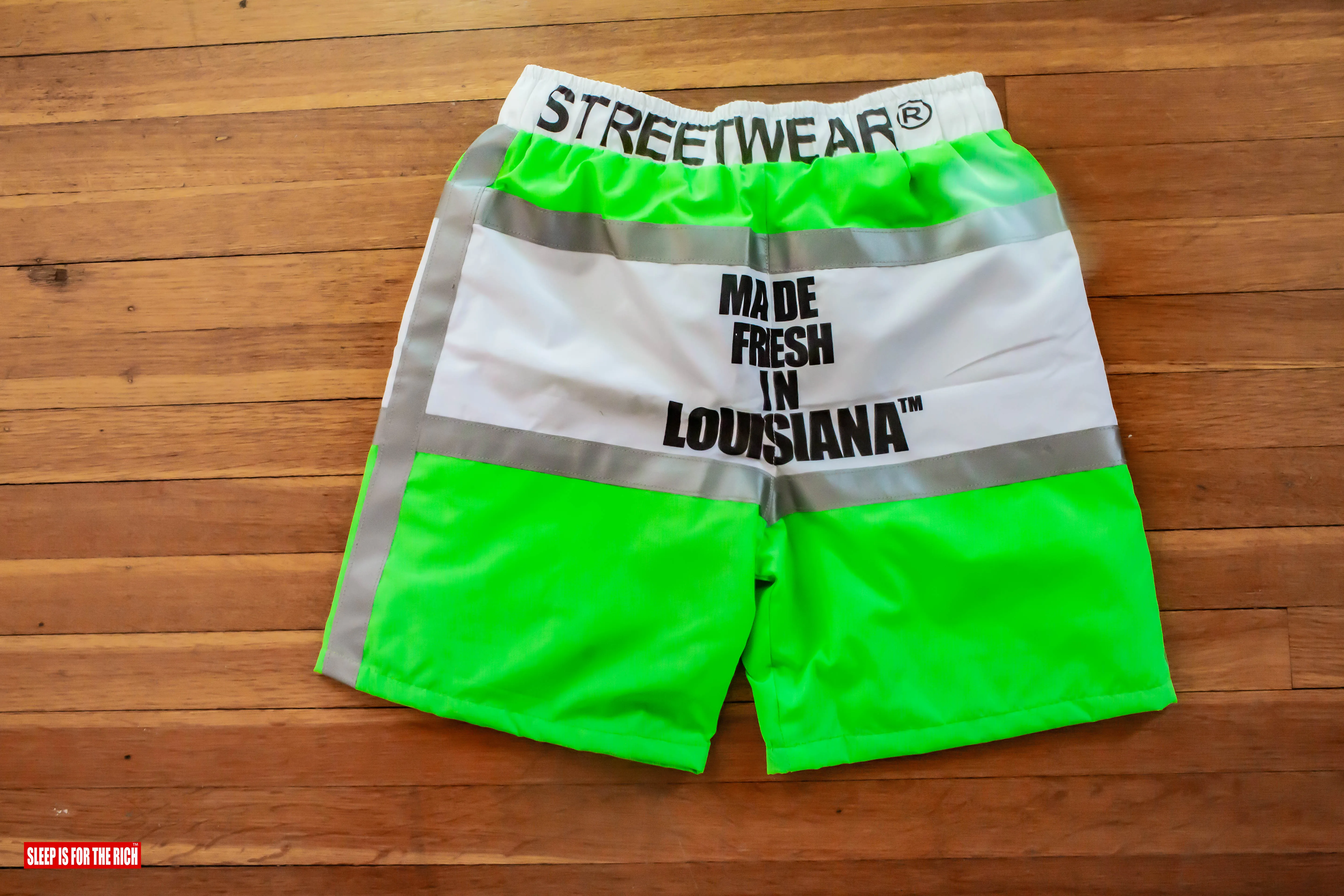 (LIME) 3M REFLECTIVE WINDBREAKER SHORT SETS