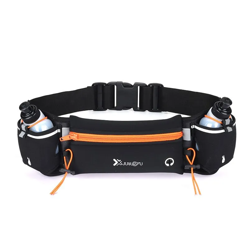 Marathon Dual Pocket Running Belt with two bottles