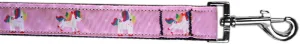 Mauve Unicorns Nylon Pet Leash 3-8in By 4ft