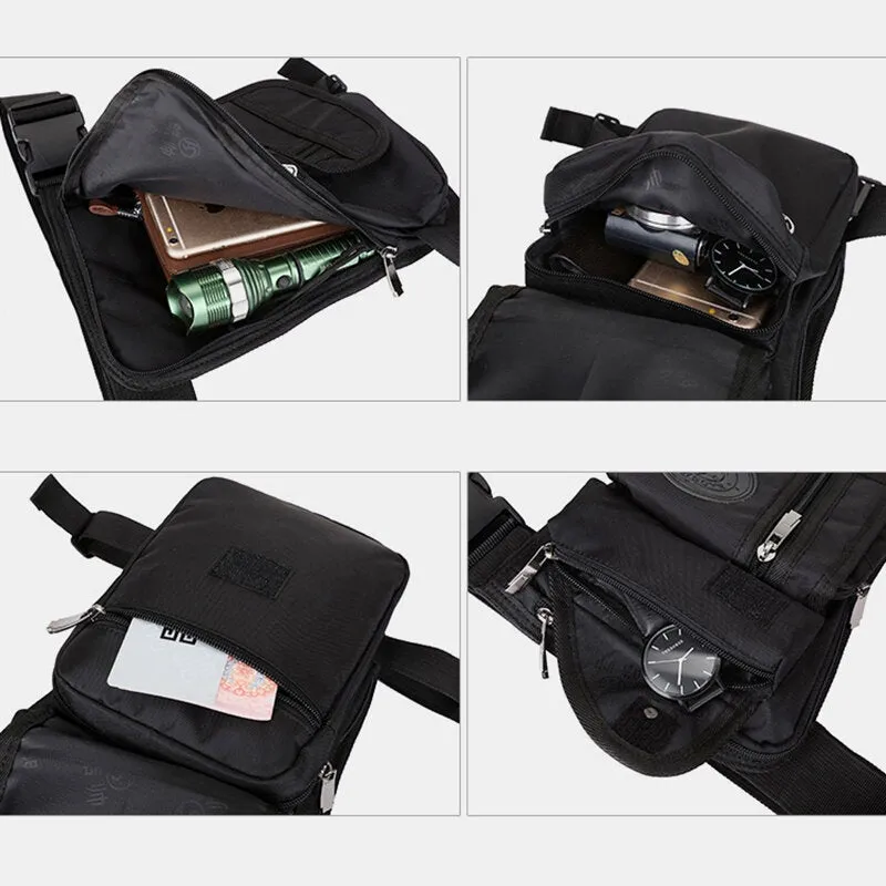 Men Multifunctional Fashion Nylon Leg Pouch For Travel Sports Waist Bag