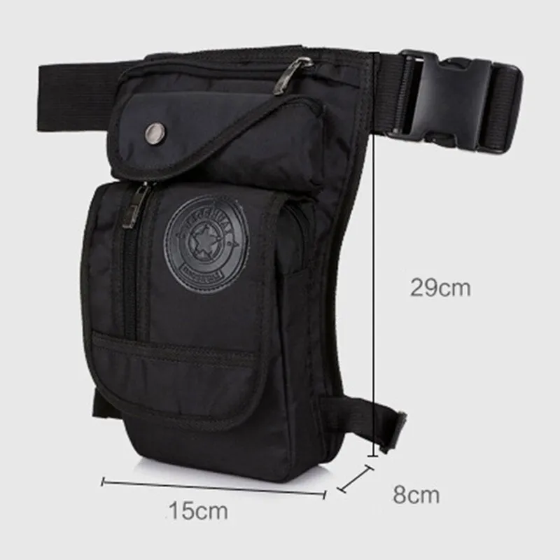 Men Multifunctional Fashion Nylon Leg Pouch For Travel Sports Waist Bag