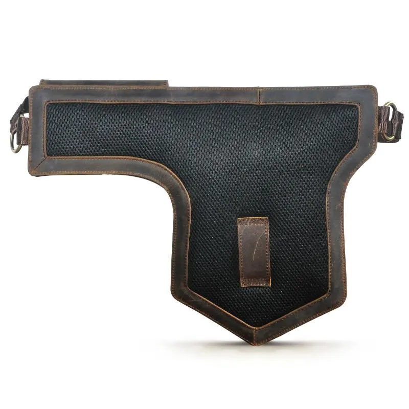 Men's Classic Retro Personality Outdoor  Leather  Waist Bag 60235114K