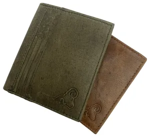 Men's RFID Blocking Genuine Leather Unique L Shape Bifold Wallet USA Series Wallets for Men