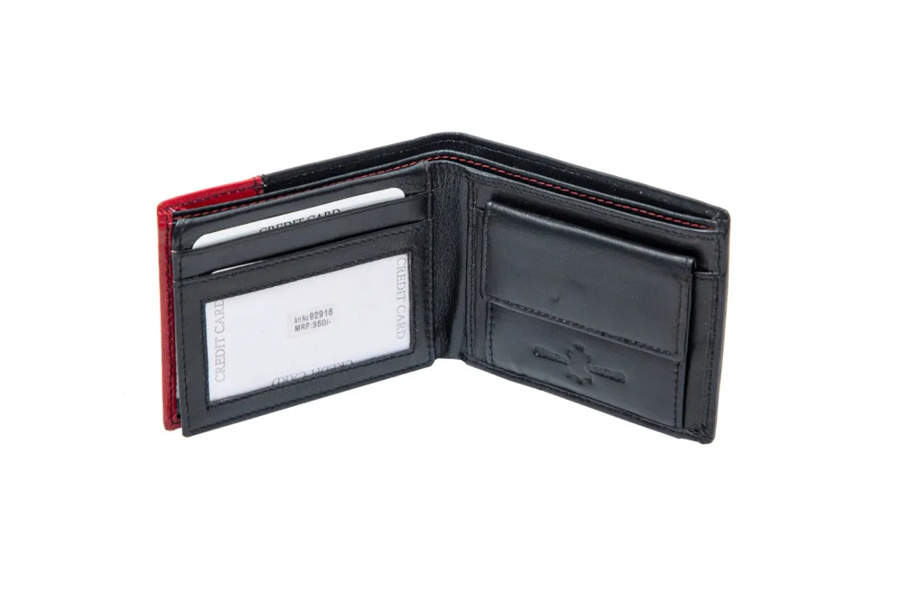 MENS WALLET 92918 (BLACK WITH RED)