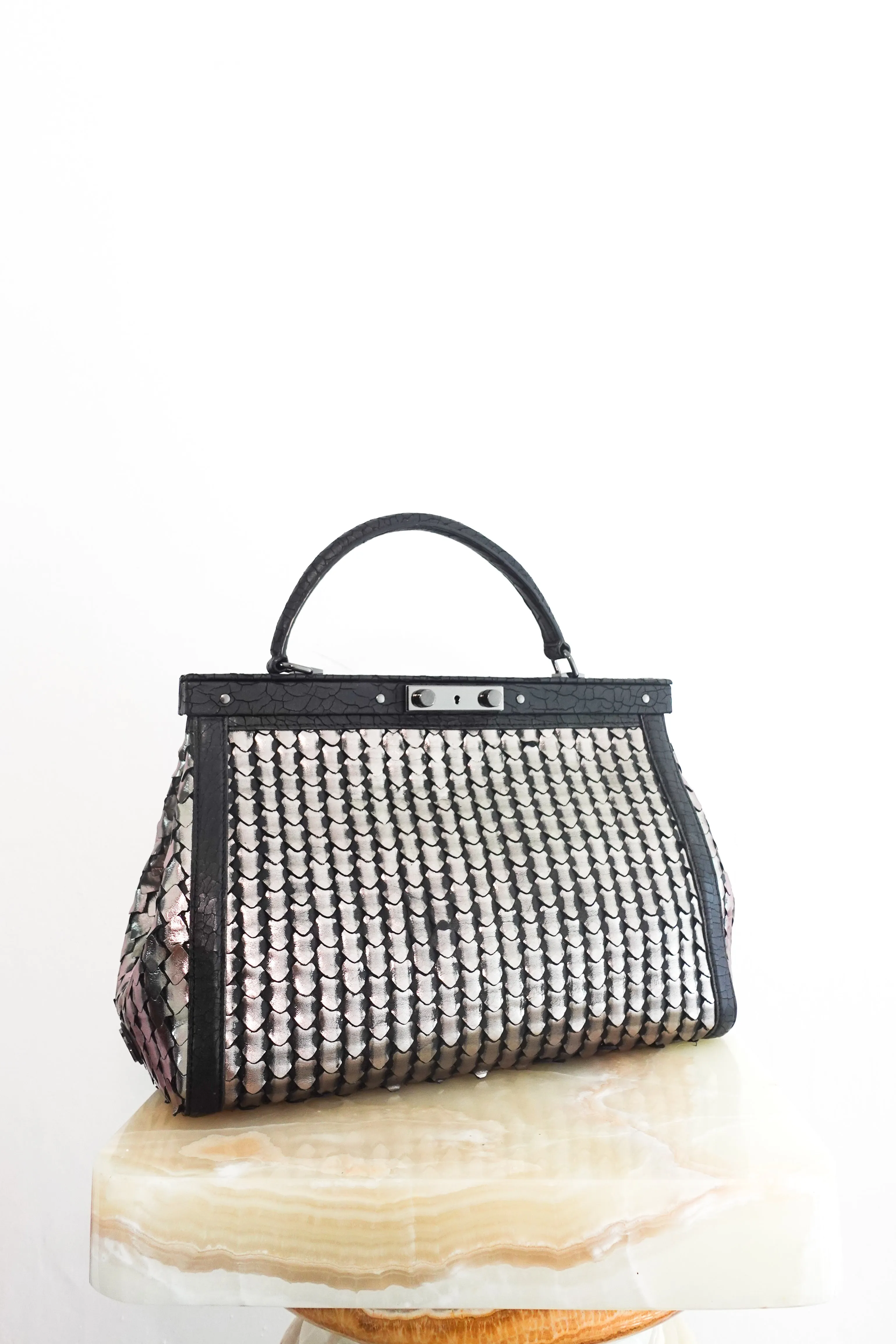 Metallic large doctor’s bag RRP £855