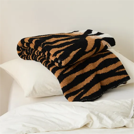 Microfiber Tiger Stripe Throw